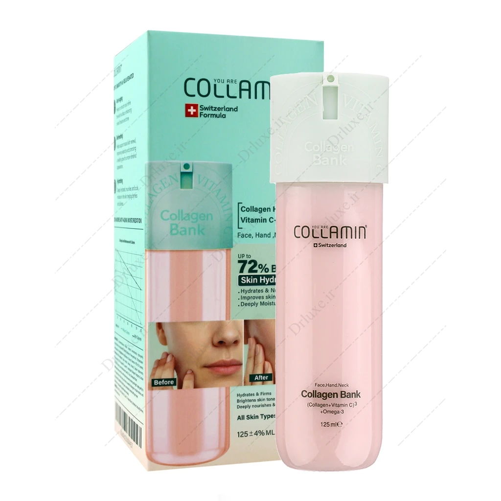 کرم مرطوب کننده کلاژن بانک کلامین انواع پوست 125 میلی‌لیتر